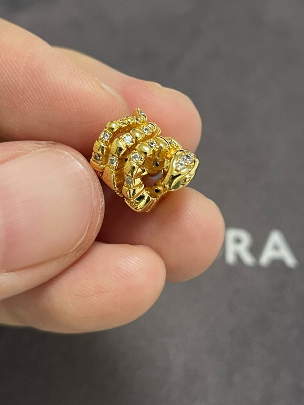 Pandora Curled Snake Charm
